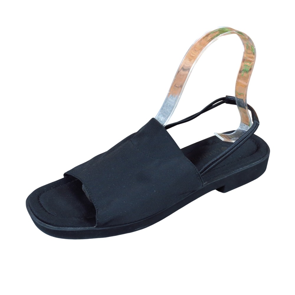 I Heart Comfort Sally Women Slingback Sandals Size 8 M Walking Black Fabric